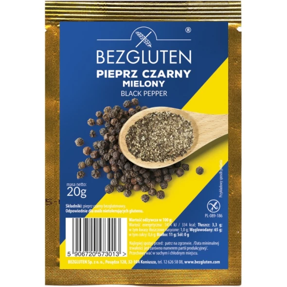 Czarny Pieprz mielony bezgl. 20 g.