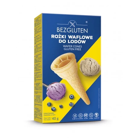Rożki waflowe do lodów bezglutenowe 12 szt.
