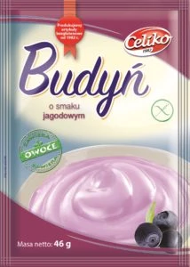 Budyń o smaku jagodowym bezglutenowy 50 g.