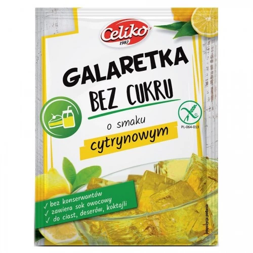 Galaretka cytrynowa bez cukru bezglutenu 14 g.