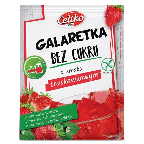 Galaretka truskawkowa bez cukru i bezglutenu