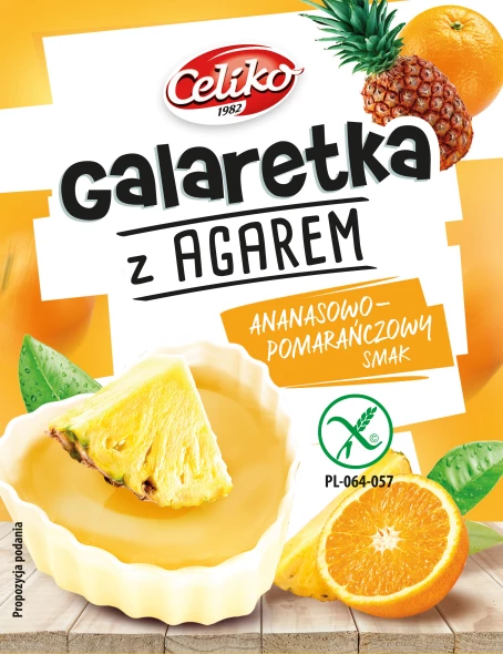 Galaretka z agarem ananasowo-pomarańczowa bezg.45g