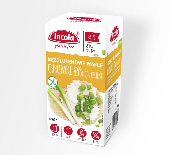 Chrupaki o smaku zielonej cebulki bezglutenowe Incola 60g