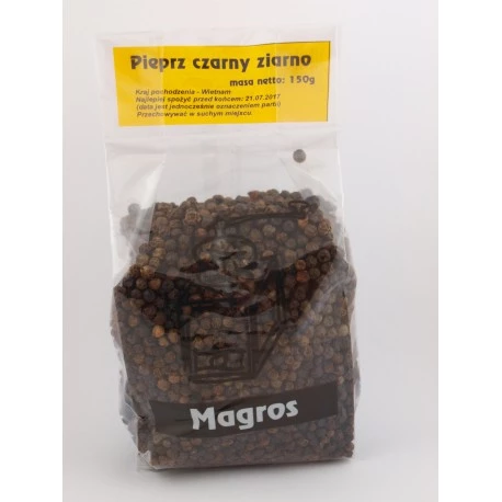 Pieprz czarny ziarnisty bezglutenowy 100 g.