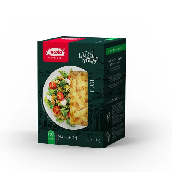 Makaron FUSILLI bezglutenowy Incola 250 g.