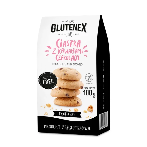 Ciastka z kawałkami czekolady bezgl. glutenex 100g