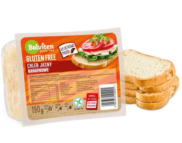 Chleb jasny kanapkowy  bezgl. 190g