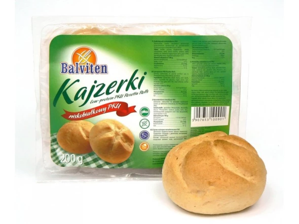 Bułki kajzerki niskobiałkowe PKU bezgl.
