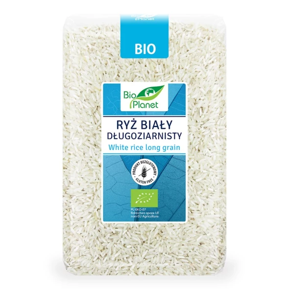 Ryż biały długoziarnisty bezglutenowy bio 1kg.