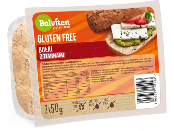Bułki podłużne z ziarnami  bezglutenowe 100g