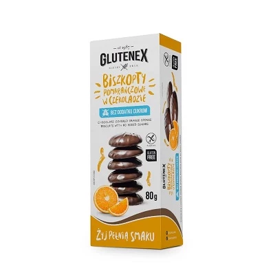 Biszkopty pomarańczowe w czekoladzie bez cukru i glutenu