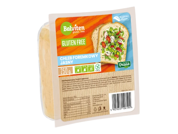 Chleb foremkowy jasny bezglutenowy 250g