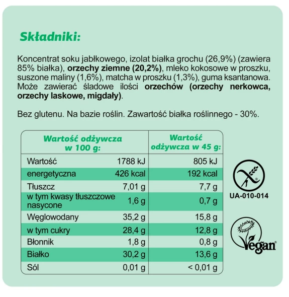 baton fizi proteinowy match-malina 45g nr 2