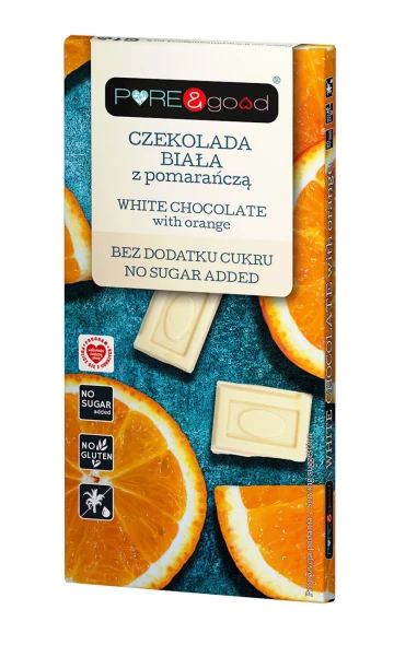 Czekolada biała z pomarańczą b/c b/g 75g