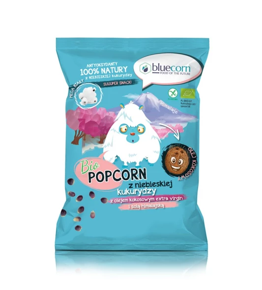Popcorn z niebieskiej kukurydzy z solą b/g 50g