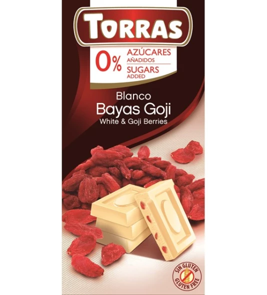 Czekolada biała z owoc. goji bez cukru i bzgl 75g