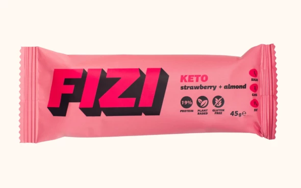 Baton proteinowy keto migdał-truskawka b/g 45g