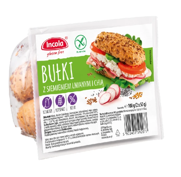 Bułki ze słonecznikiem bezgl. incola 100 g. nr 2