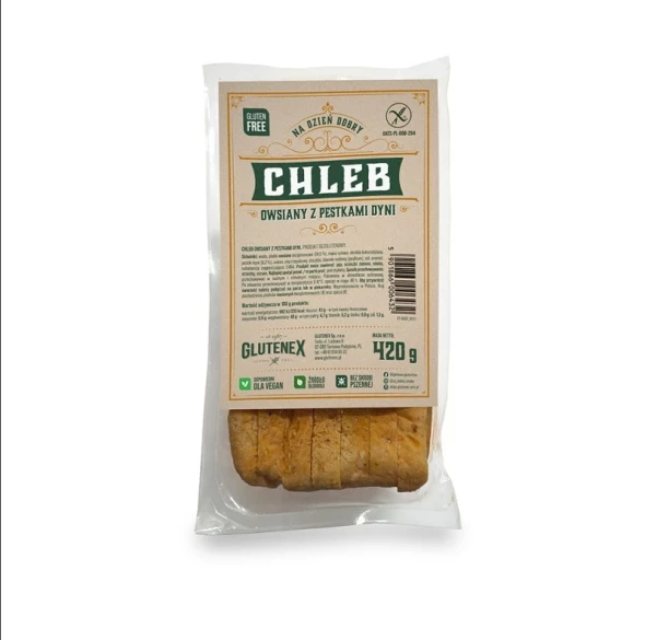 Chleb owsiany z pestkami dyni 420g