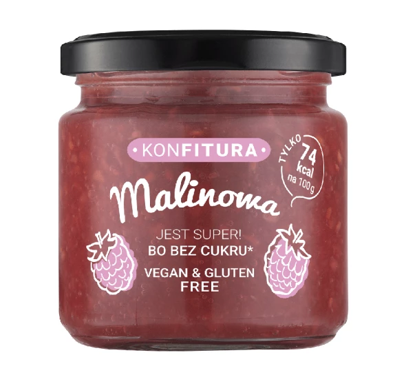 Bezglutenowa konfitura malinowa b/c 190g