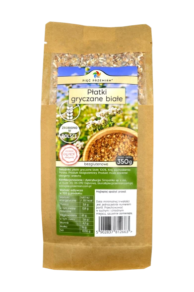 Płatki gryczane białe bezglutenowe 350g