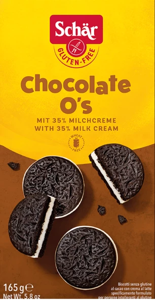 Herbatniki Chocolate O's bezglutenowe 165 g.