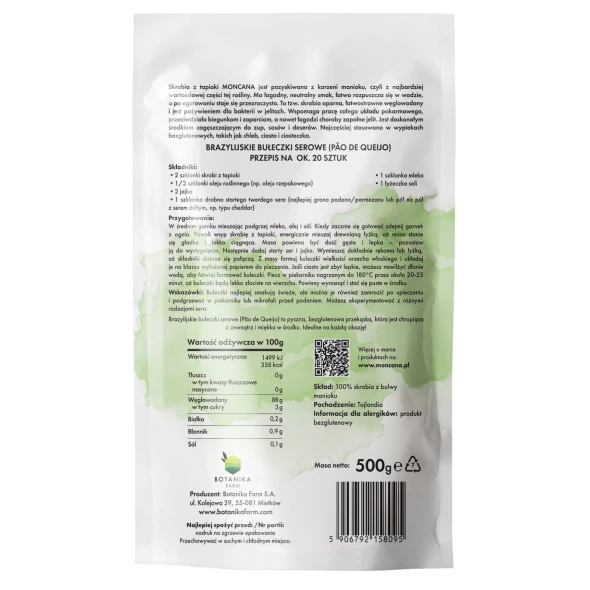 Bezglutenowa skrobia z tapioki 500g nr 2