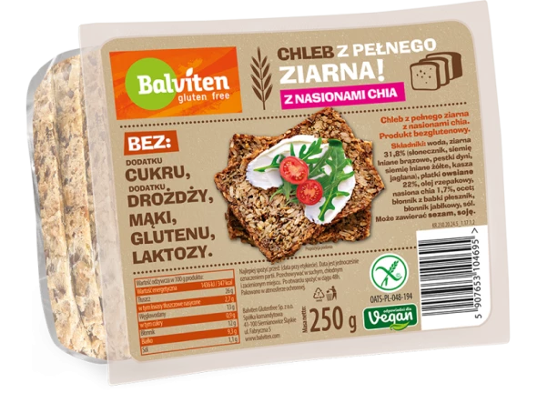 Chleb pełne ziarno z chia 250g