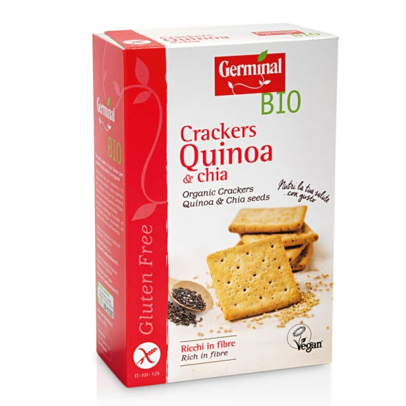 Bezglutenowe krakersy chia/komosa 150g