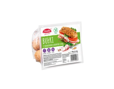 Bułki z siemieniem lnianym i chią bezglutenowe incola 100 g. nr 2